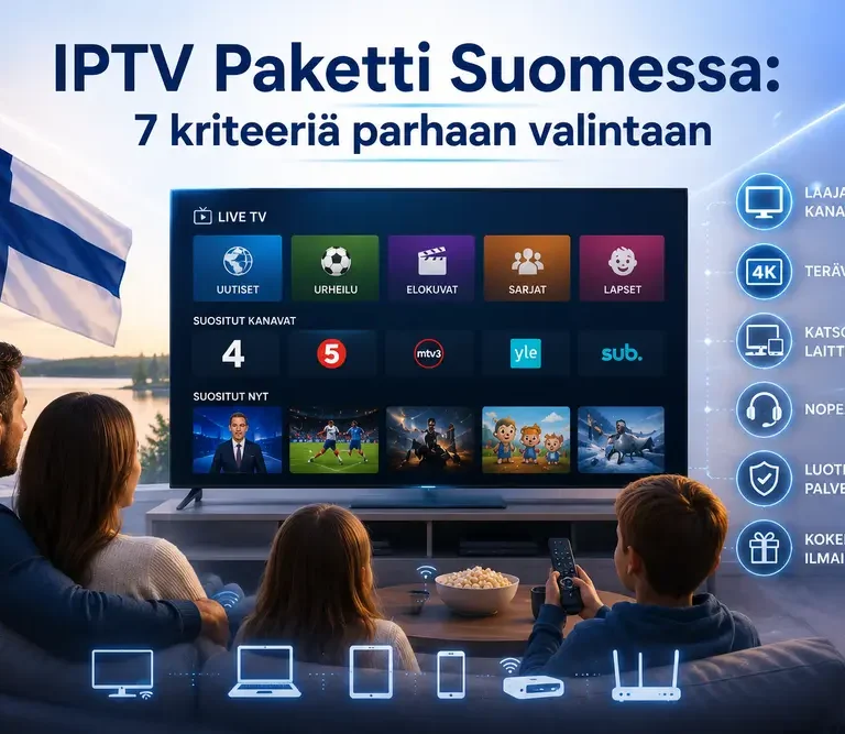 IPTV Paketti Suomessa: 7 kriteeriä parhaan valintaan