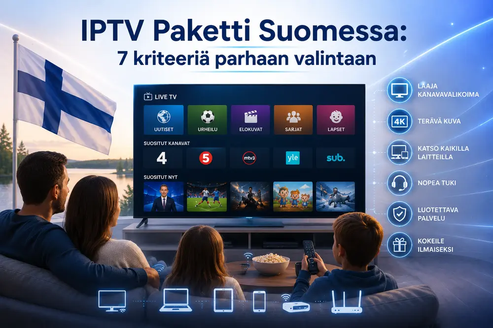 IPTV Paketti Suomessa: 7 kriteeriä parhaan valintaan