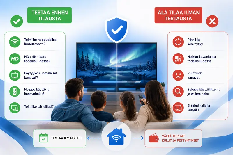 IPTV ilmainen testi Suomessa (2026): Testaa vakaa yhteys heti nordic iptv