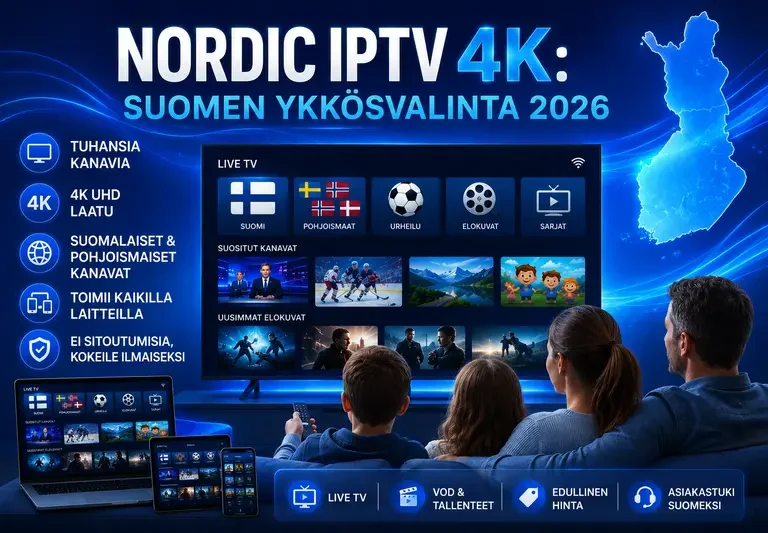 Nordic IPTV 4K Suomen ykkösvalinta 2026